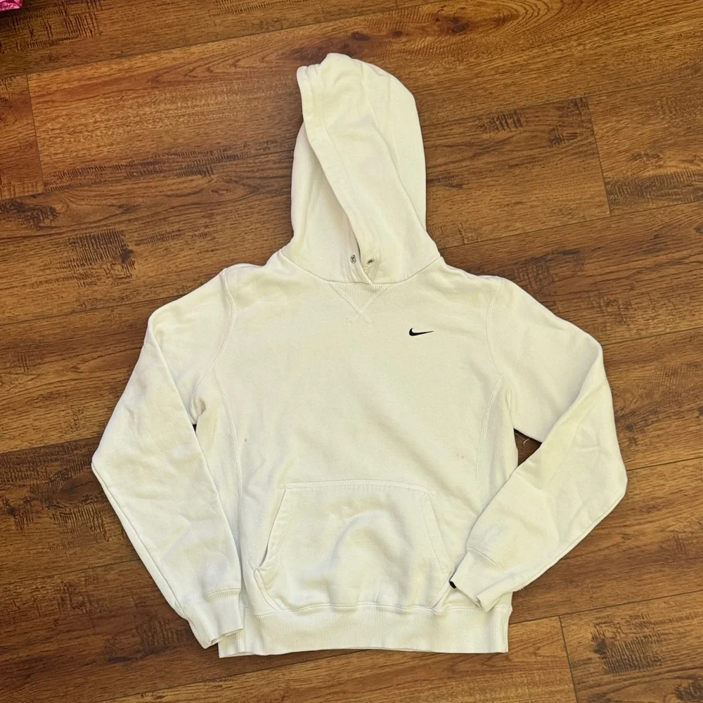 Nike white Hoodie with Black Logo